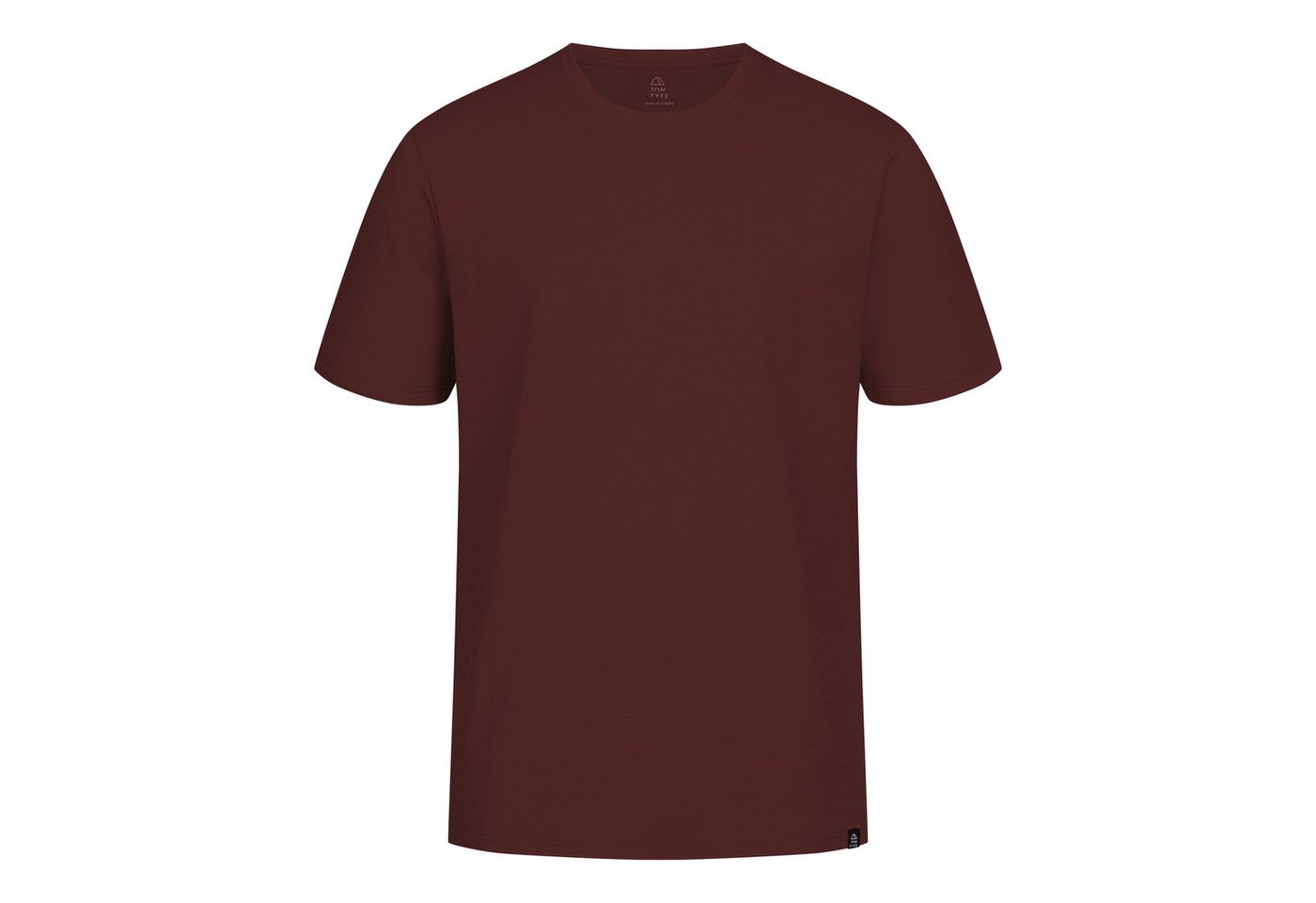 Tom Fyfe T-Shirt TOM FYFE Merino T-Shirt Regular Fit Burgundy / 3XL von Tom Fyfe