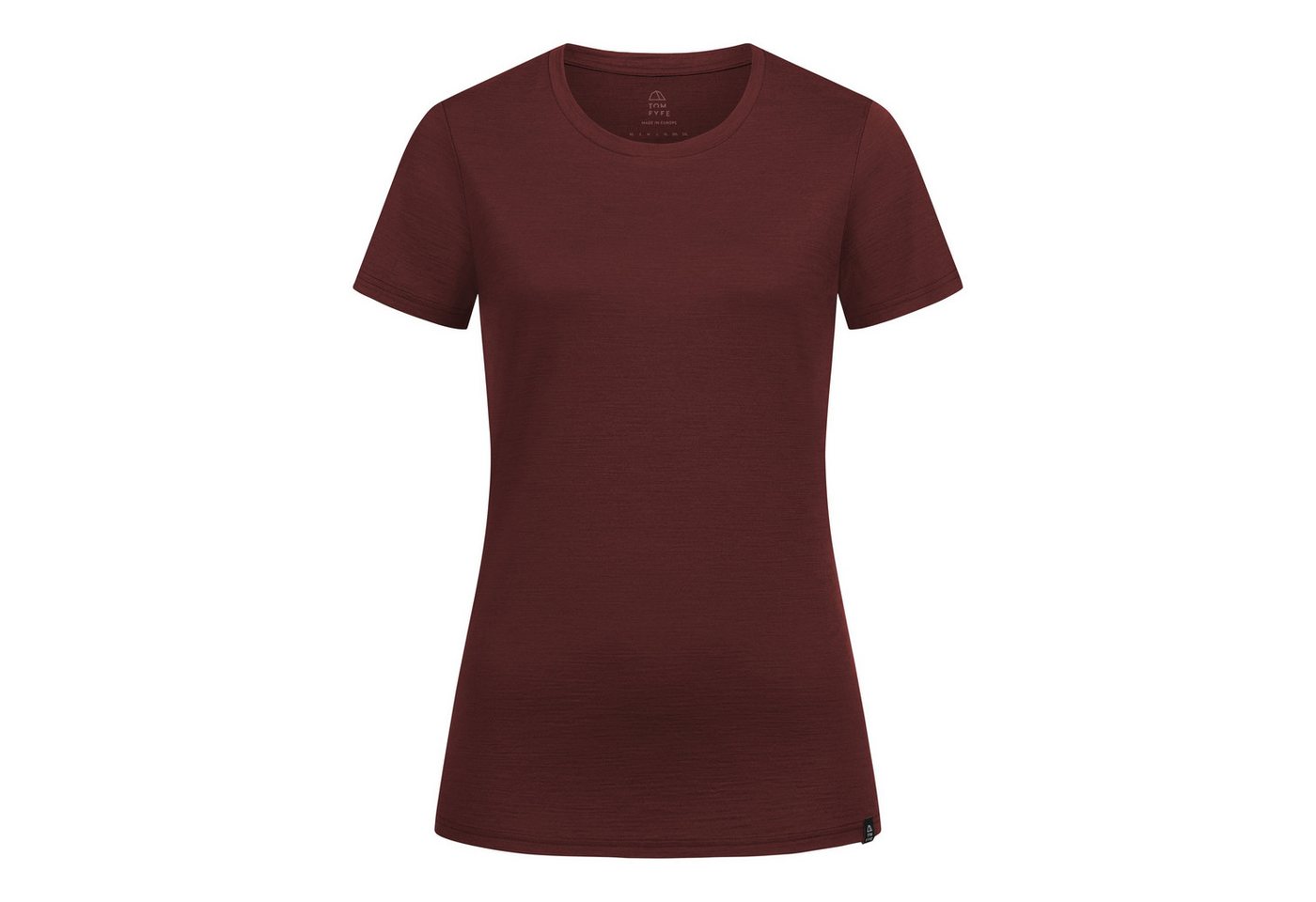Tom Fyfe T-Shirt TOM FYFE Merino T-Shirt Slim Fit Damen Burgundy / XS von Tom Fyfe