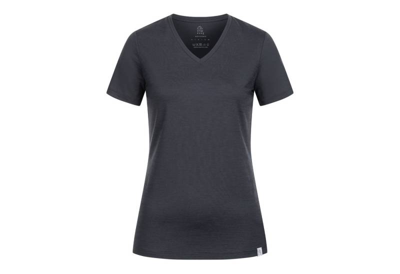 Tom Fyfe T-Shirt TOM FYFE Merino T-Shirt V-Ausschnitt Damen Anthrazit / L von Tom Fyfe