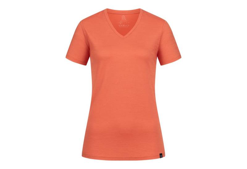 Tom Fyfe T-Shirt TOM FYFE Merino T-Shirt V-Ausschnitt Damen Terracotta / L von Tom Fyfe