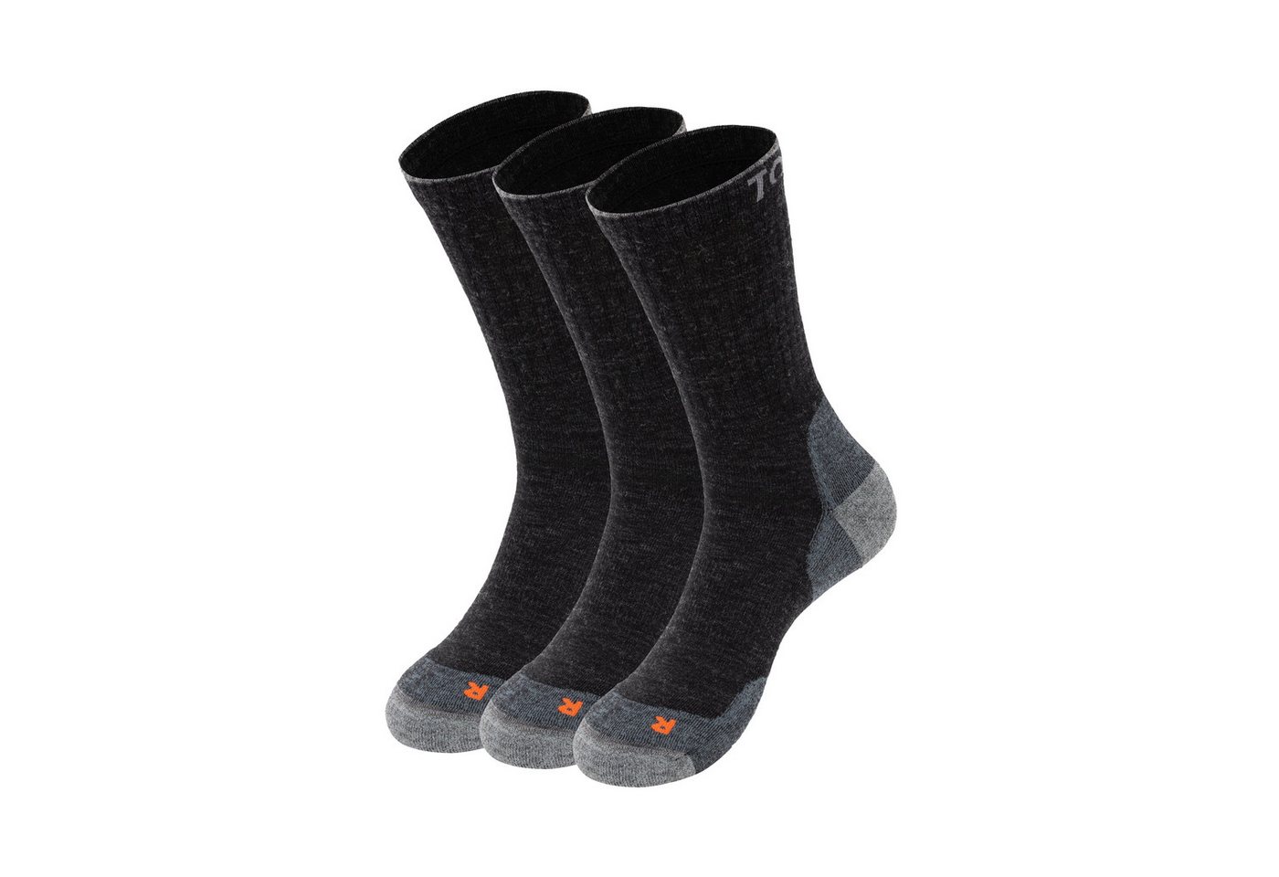 Tom Fyfe Wandersocken TOM FYFE Merino Wandersocken Unisex Anthrazit / 35-38 / 3 Paar (3-Paar) von Tom Fyfe