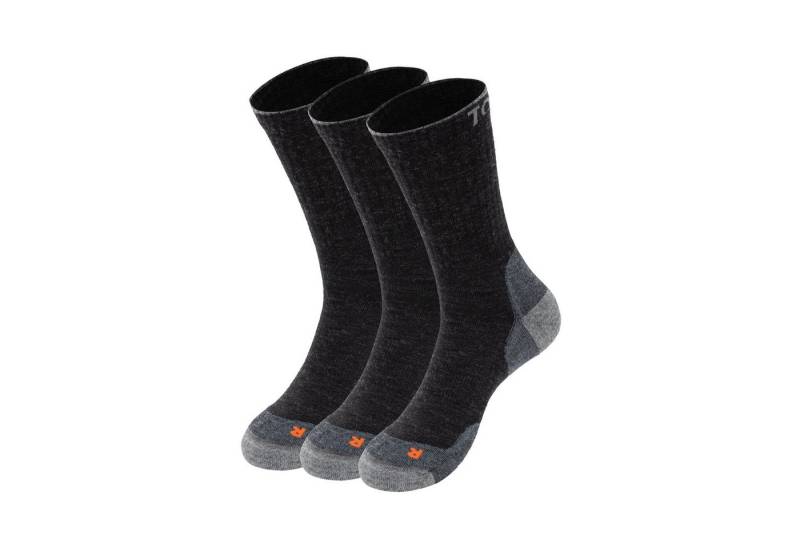 Tom Fyfe Wandersocken TOM FYFE Merino Wandersocken Unisex Anthrazit / 35-38 / 3 Paar (3-Paar) von Tom Fyfe