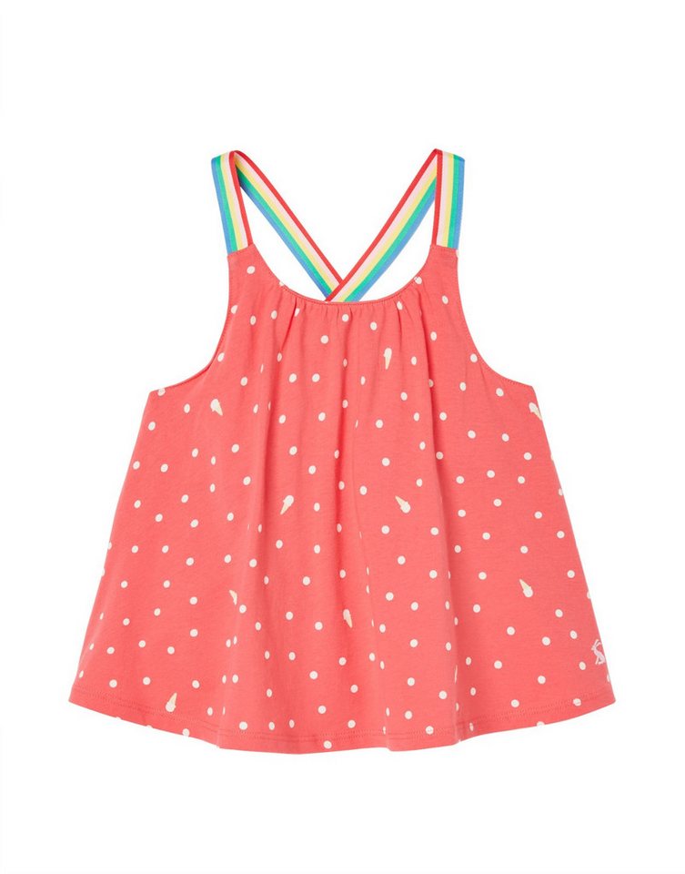 Tom Joule Trägertop TOM JOULE Top pink mit Tupfern und Regenbogenträgern von Tom Joule