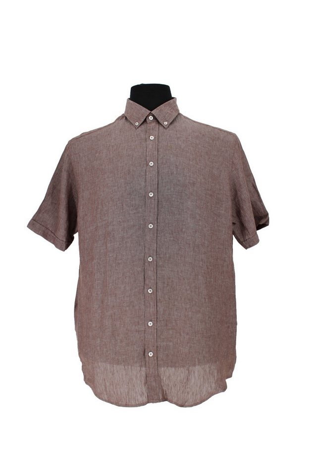 Tom RUSBORG Kurzarmhemd Braun von Tom RUSBORG