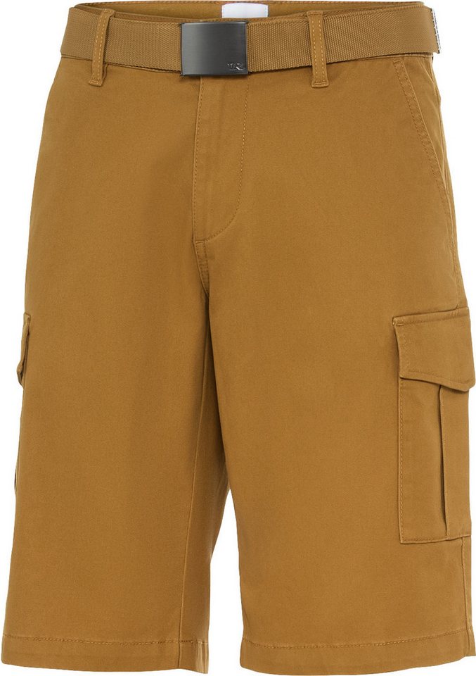 Tom Ramsey Cargobermudas aus robustem Baumwoll-Stretch-Gewebe und mit Gürtel von Tom Ramsey