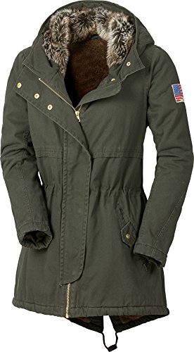 Tom Ramsey Damen Parka, Winterjacke in Olivgrün, gefütterter Wintermantel mit Kapuze, kuschelig weiche & warme Winter-Mode (Größe: 36-50) von Tom Ramsey