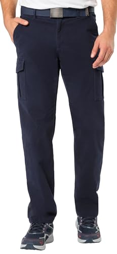 Tom Ramsey Herren Cargohose mit Gürtel, Bequeme Outdoorhose für den Mann, Lange Freizeithose mit geradem Bein & 6 Taschen, atmungsaktiv & hautfreundlich, Curry, Gr. 28 von Tom Ramsey