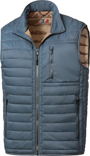 Tom Ramsey Herren Steppweste leicht, wattierte Outdoor-Weste mit 5 Taschen, ärmelloses Gilet für Herbst & Übergangszeit, leichte Freizeitweste, Mittelblau, Gr. 58 von Tom Ramsey
