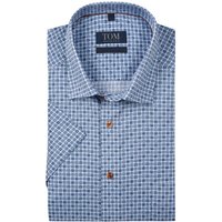 Tom Rusborg Bügelfreies Kurzarmhemd mit Allover-Muster, Comfort Fit von Tom Rusborg