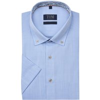 Tom Rusborg Bügelfreies Kurzarmhemd mit floralem Ausputz, Comfort Fit von Tom Rusborg