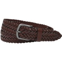Tom Rusborg Flechtgürtel aus Leder mit abgerundeter Metallschließe in 95 von Tom Rusborg