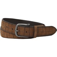 Tom Rusborg Genarbter Ledergürtel mit abgerundeter Schließe in 110 von Tom Rusborg