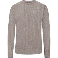 Tom Rusborg Gerippter Rundhalspullover und Merinowolle-Kaschmir-Mix in XL von Tom Rusborg