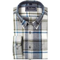 Tom Rusborg Kariertes Flanellhemd mit Ausputz von Tom Rusborg