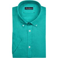 Tom Rusborg Kurzarmhemd aus Leinen mit Button-Down-Kragen von Tom Rusborg