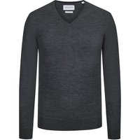 Tom Rusborg Leichter Pullover mit V-Ausschnitt aus maschinenwaschbarer Merinowolle in XXL von Tom Rusborg