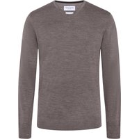 Tom Rusborg Leichter Pullover mit V-Ausschnitt aus maschinenwaschbarer Merinowolle in XXL von Tom Rusborg