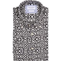 Tom Rusborg Leinen-Kurzarmhemd mit abstraktem Muster in XL von Tom Rusborg