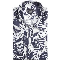 Tom Rusborg Leinenhemd mit tropischem Blätter-Print von Tom Rusborg