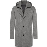 Tom Rusborg Mantel aus Wollmischung mit Kapuzenkragen und Fischgrätmuster von Tom Rusborg