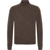 Tom Rusborg Rollkragenpullover aus Kaschmir mit frontseitigem Webmsuter in XXL von Tom Rusborg