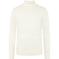 Tom Rusborg Rollkragenpullover aus Kaschmir mit frontseitigem Webmsuter in XXL Tom Rusborg Rollkragenpullover aus Kaschmir mit frontseitigem Webmsuter in XXL von Tom Rusborg