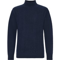 Tom Rusborg Rollkragenpullover aus Merinowolle mit Webmuster in L von Tom Rusborg