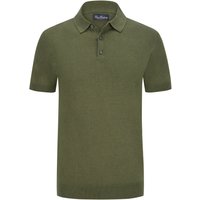 Tom Rusborg Softes Strick-Poloshirt aus Leinen-Baumwolle-Mix von Tom Rusborg