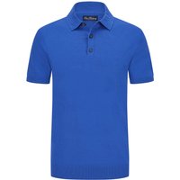 Tom Rusborg Softes Strick-Poloshirt aus Leinen-Baumwolle-Mix von Tom Rusborg