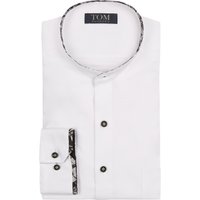 Tom Rusborg Strukturiertes Hemd mit Ausputz und Stehkragen, Comfort Fit von Tom Rusborg