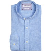 Tom Rusborg Unifarbenes Leinenhemd mit Stehkragen von Tom Rusborg