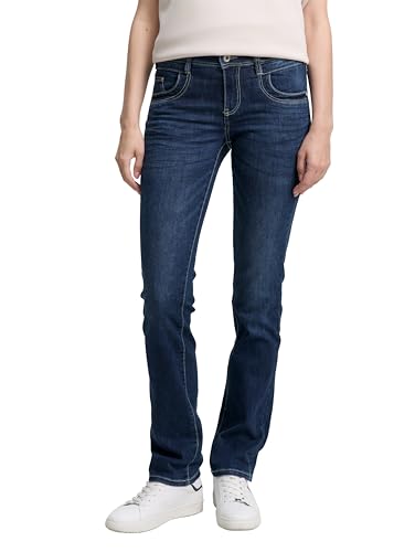 TOM TAILOR Damen 1008146 Alexa Straight Jeans, 10282 - Dark Stone Wash Denim, 29W / 32L EU von TOM TAILOR
