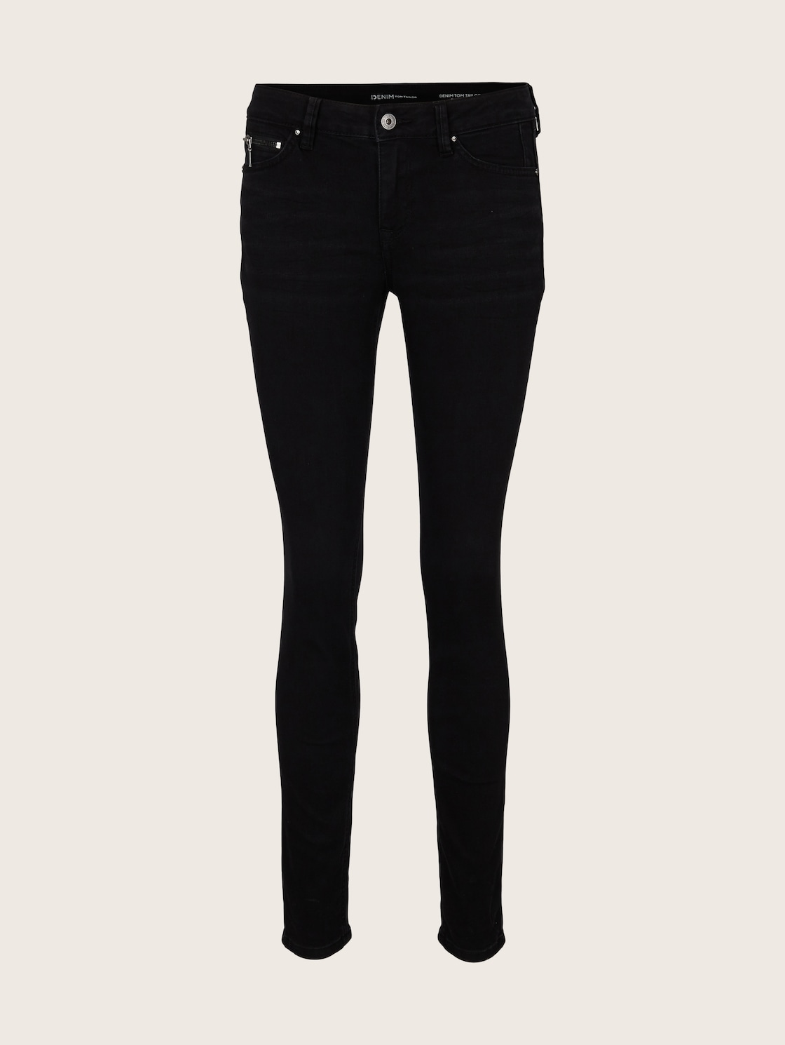 TOM TAILOR DENIM Damen Jona Extra Skinny Jeans mit recyceltem Polyester, schwarz, Uni, Gr. 28/30 von Tom Tailor Denim
