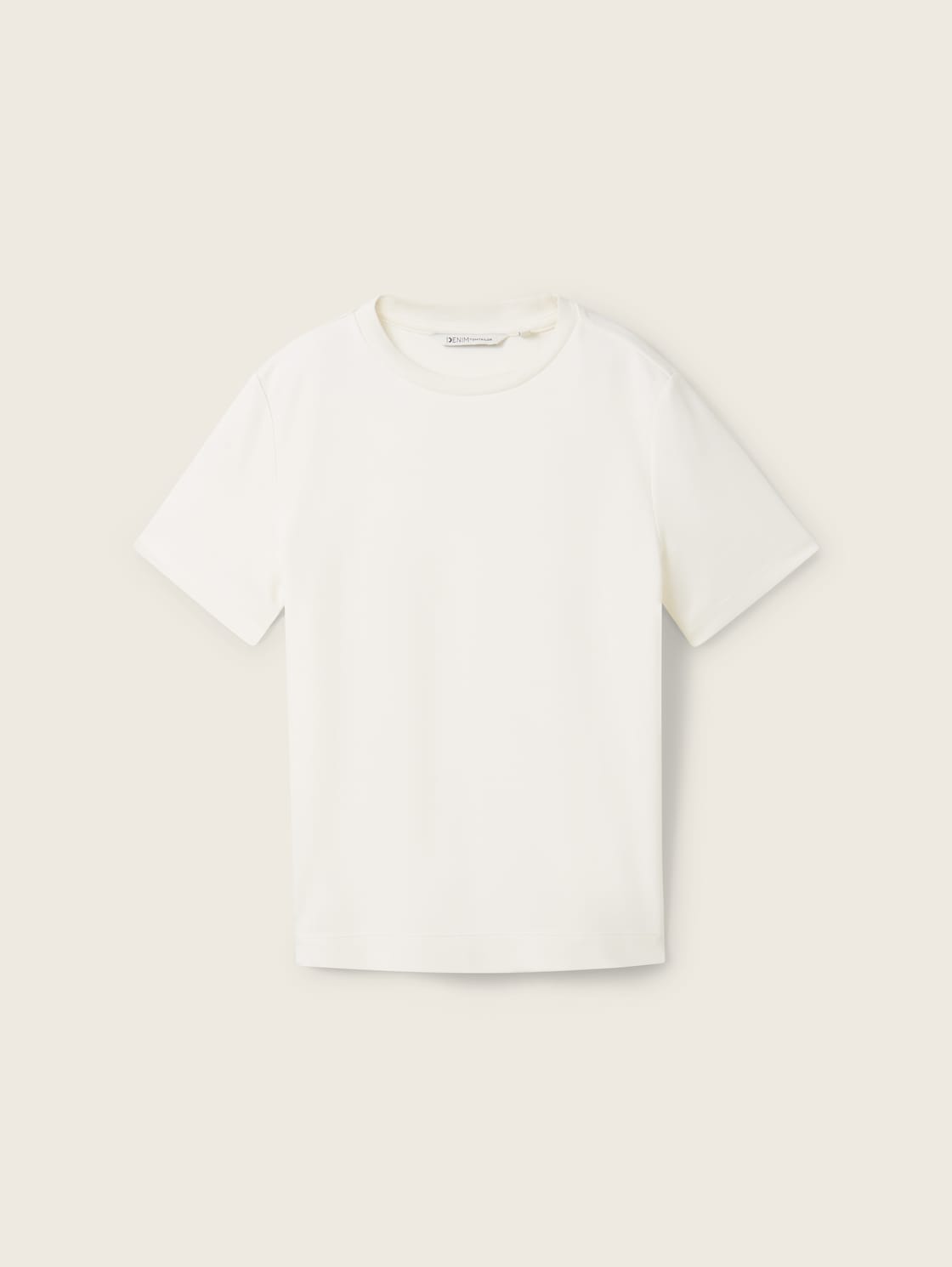 TOM TAILOR DENIM Damen Basic T-Shirt, braun, Uni, Gr. M von Tom Tailor Denim