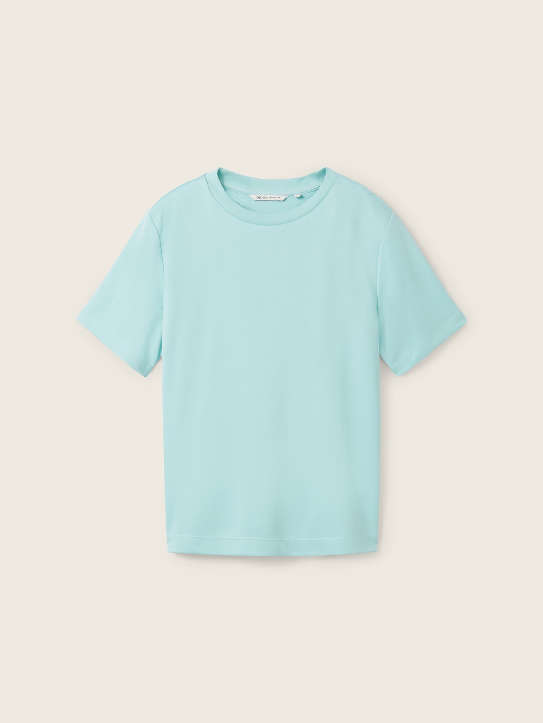 TOM TAILOR DENIM Damen Basic T-Shirt, grün, Uni, Gr. XXL von Tom Tailor Denim
