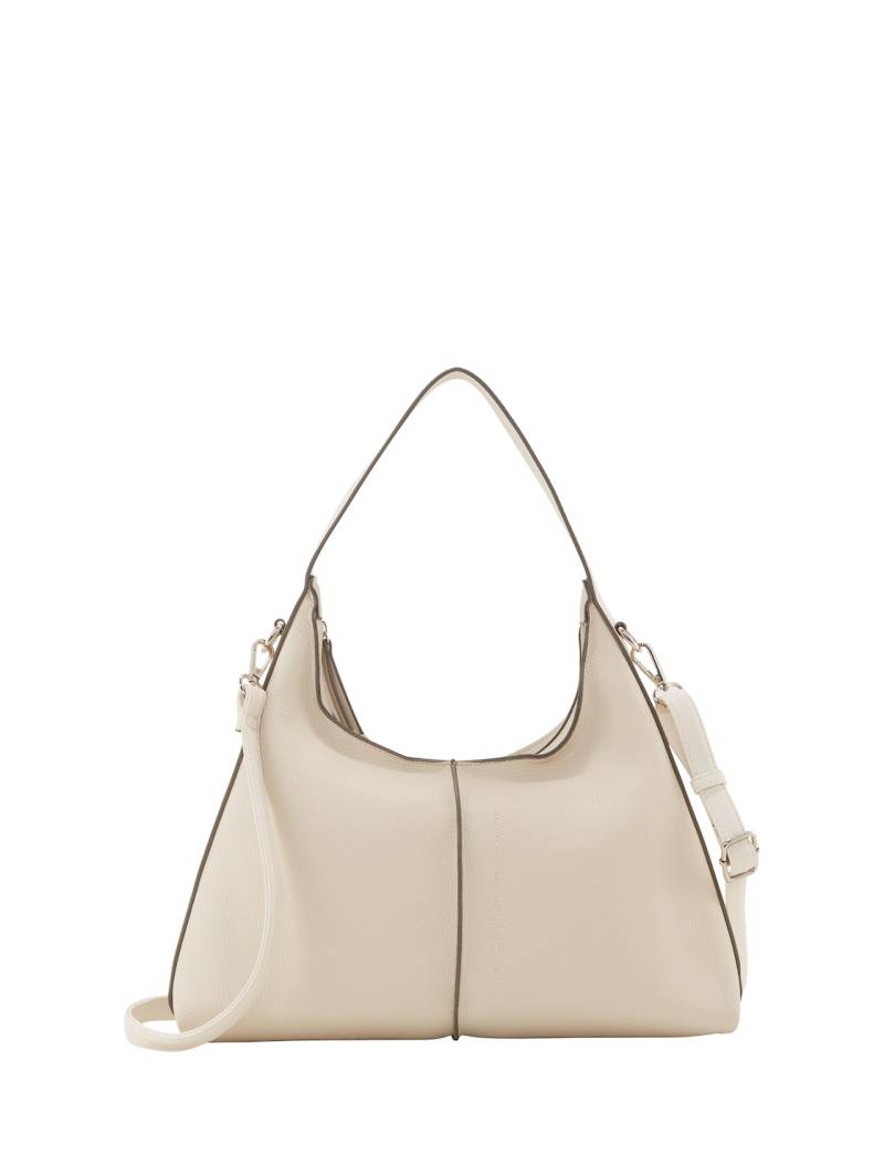 TOM TAILOR DENIM Damen Beuteltasche aus hochwertigem Kunstleder, weiß, Uni, Gr. ONESIZE von Tom Tailor Denim