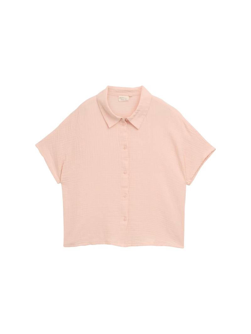 TOM TAILOR DENIM Damen Boxy Fit Musselin Bluse, rosa, Uni, Gr. XS von Tom Tailor Denim