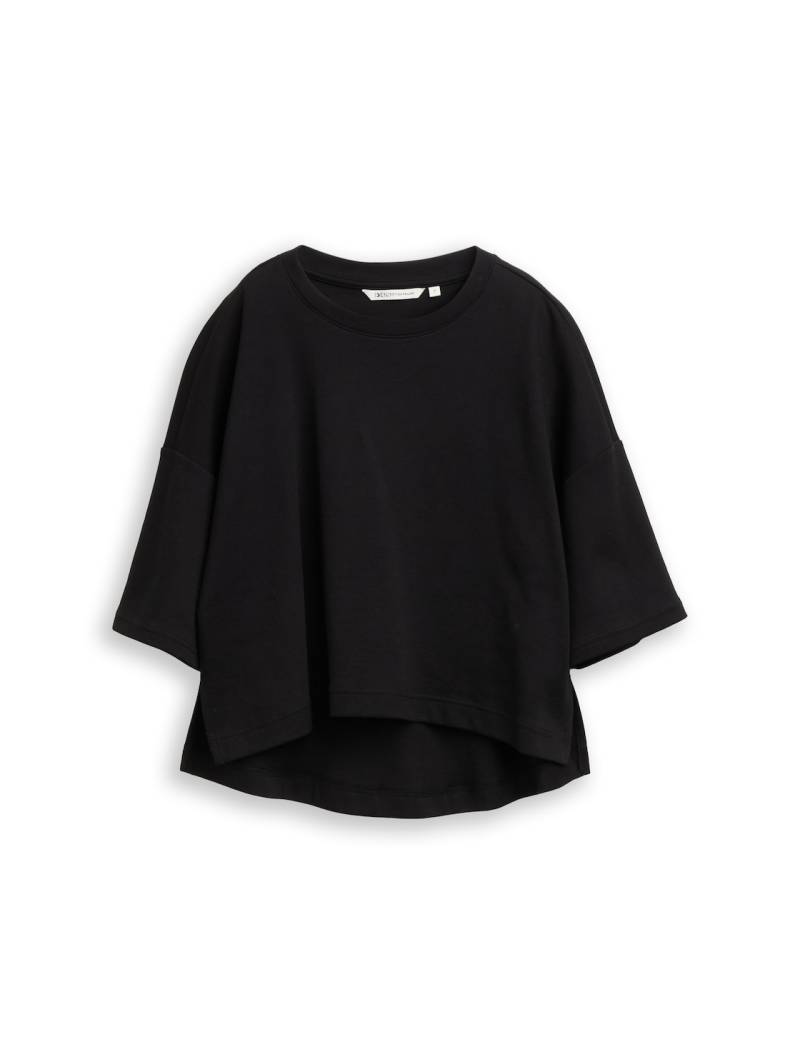 TOM TAILOR DENIM Damen Boxy Fit T-Shirt, schwarz, Uni, Gr. L TOM TAILOR DENIM Damen Boxy Fit T-Shirt, schwarz, Uni, Gr. L von Tom Tailor Denim