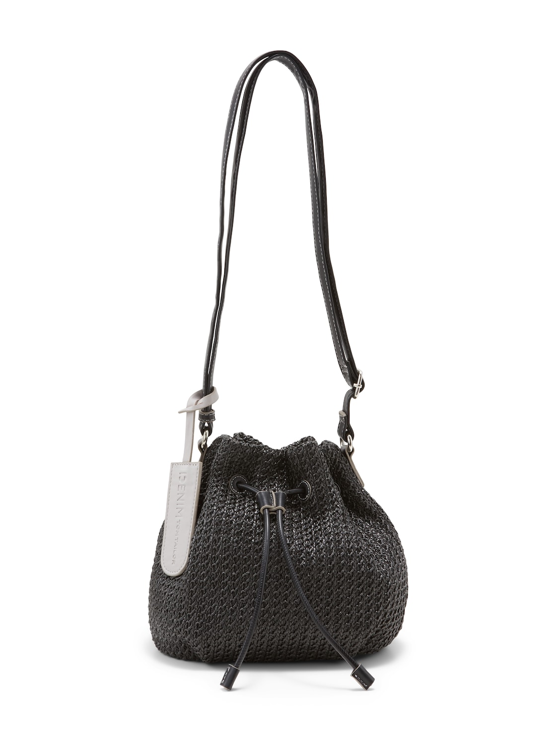 TOM TAILOR DENIM Damen CARO Bucket Bag in Häkeloptik, schwarz, Gr. ONESIZE von Tom Tailor Denim