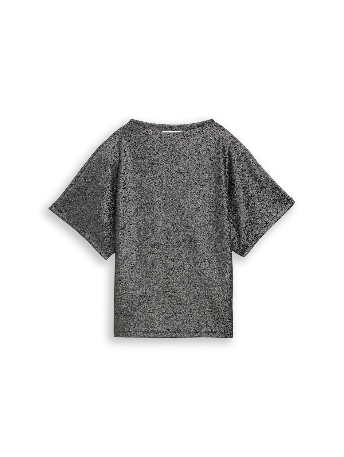 TOM TAILOR DENIM Damen Glitzer T-Shirt mit Fledermausärmeln, schwarz, Uni, Gr. M TOM TAILOR DENIM Damen Glitzer T-Shirt mit Fledermausärmeln, schwarz, Uni, Gr. M von Tom Tailor Denim