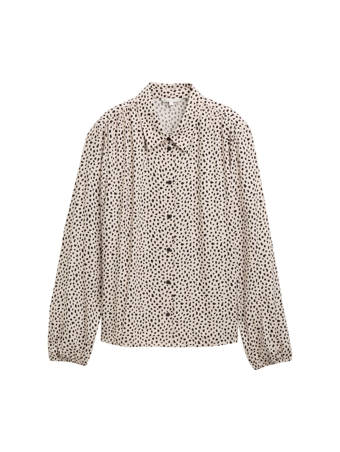 TOM TAILOR DENIM Damen Hemdbluse mit Muster, weiß, Gepunktet, Gr. XS TOM TAILOR DENIM Damen Hemdbluse mit Muster, weiß, Gepunktet, Gr. XS von Tom Tailor Denim