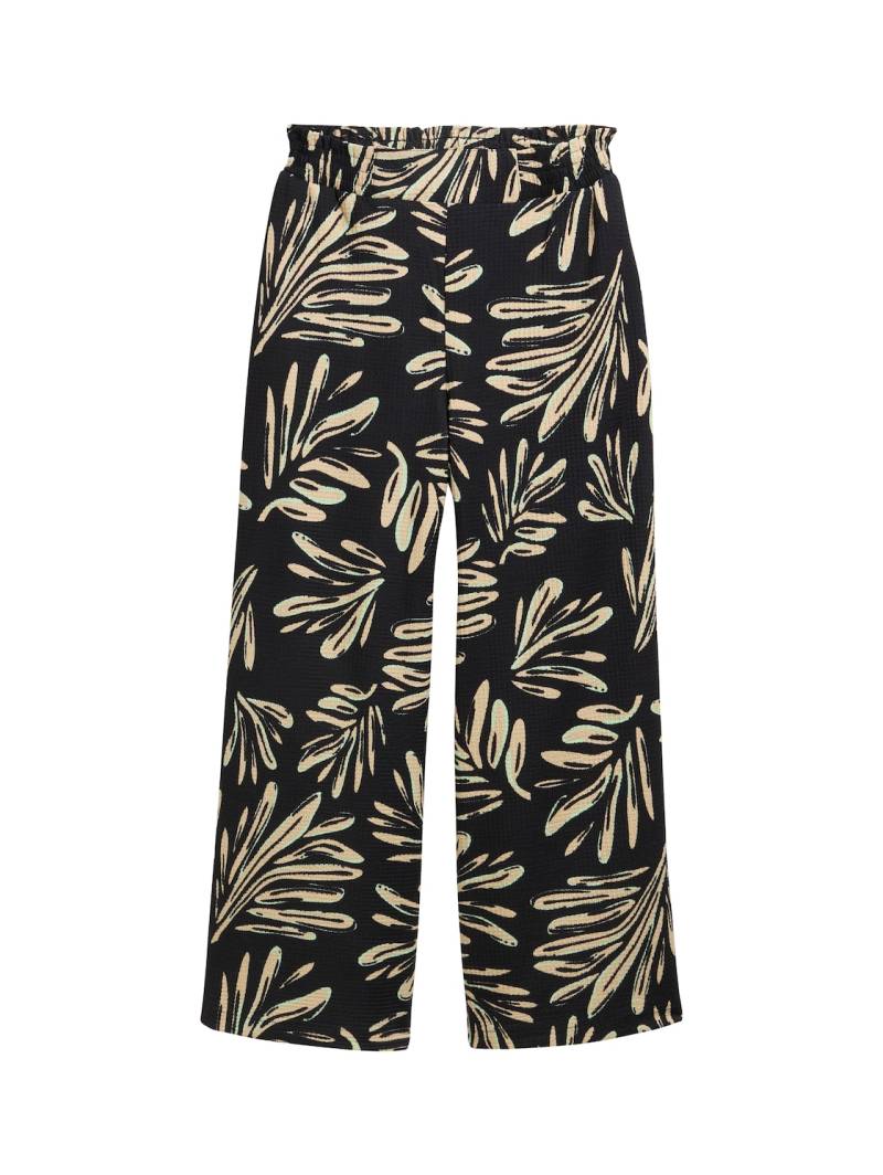 TOM TAILOR DENIM Damen High Waist Culotte Hose, schwarz, Gemustert, Gr. XS TOM TAILOR DENIM Damen High Waist Culotte Hose, schwarz, Gemustert, Gr. XS von Tom Tailor Denim