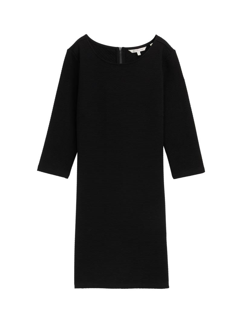 TOM TAILOR DENIM Damen Jacquard Mini-Kleid, schwarz, Uni, Gr. M TOM TAILOR DENIM Damen Jacquard Mini-Kleid, schwarz, Uni, Gr. M von Tom Tailor Denim