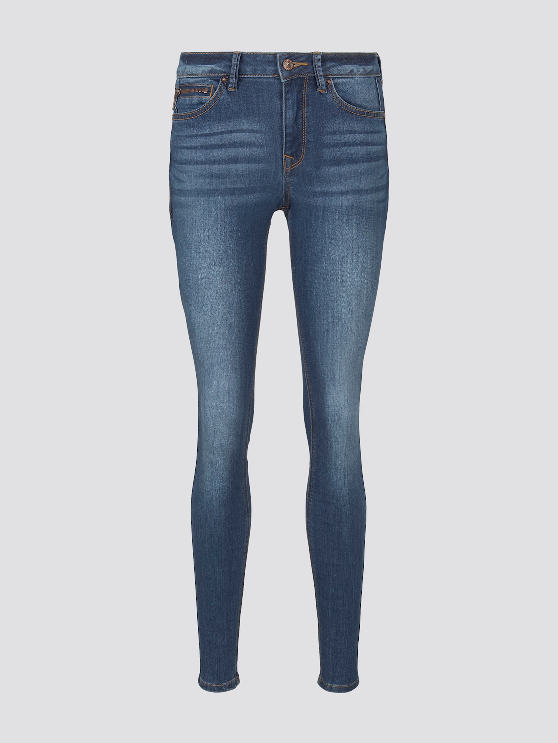 TOM TAILOR DENIM Damen Jona Extra Skinny Jeans mit recyceltem Polyester, blau, Uni, Gr. 25/30 von Tom Tailor Denim