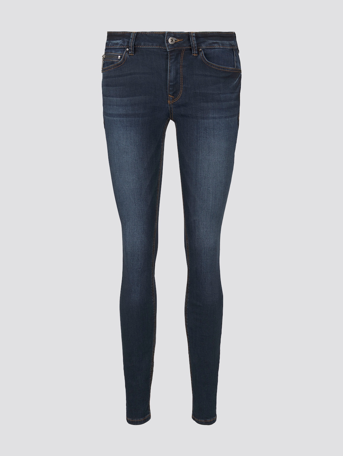 TOM TAILOR DENIM Damen Jona Extra Skinny Jeans mit recyceltem Polyester, blau, Uni, Gr. 25/32 von Tom Tailor Denim