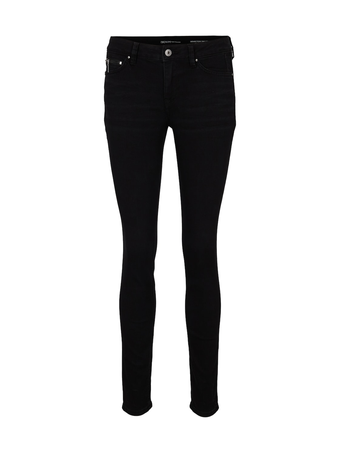 TOM TAILOR DENIM Damen Jona Extra Skinny Jeans mit recyceltem Polyester, schwarz, Uni, Gr. 26/34 von Tom Tailor Denim