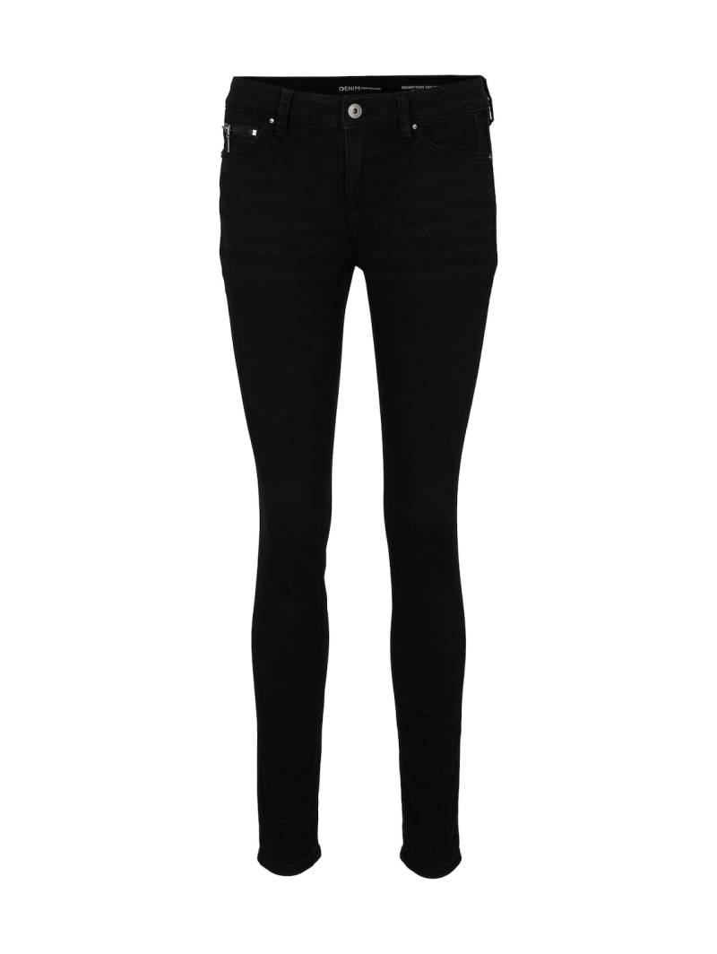 TOM TAILOR DENIM Damen TTJONA EXTRA SKINNY Jeans, schwarz, Uni, Gr. 27/30 von Tom Tailor Denim