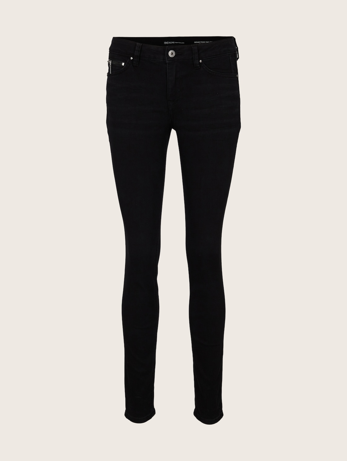 TOM TAILOR DENIM Damen Jona Extra Skinny Jeans mit recyceltem Polyester, schwarz, Uni, Gr. 29/30 von Tom Tailor Denim