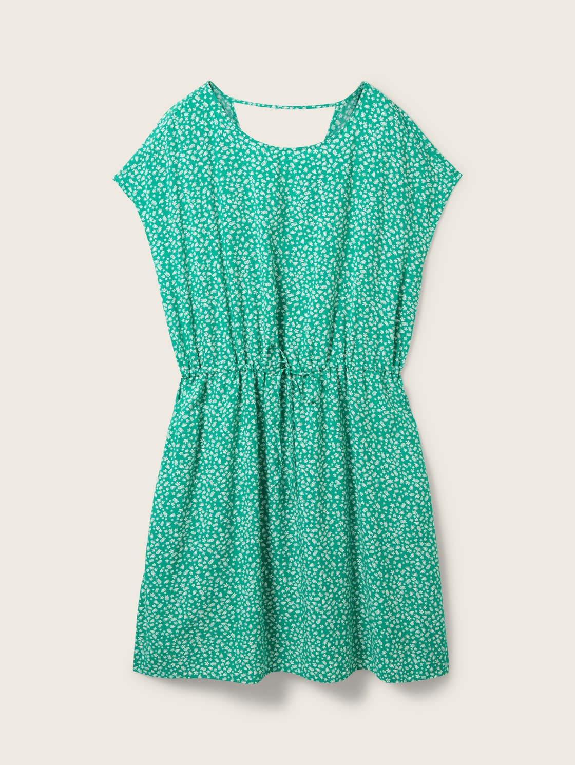 TOM TAILOR DENIM Damen Kleid mit Livaeco, grün, Print, Gr. XL von Tom Tailor Denim