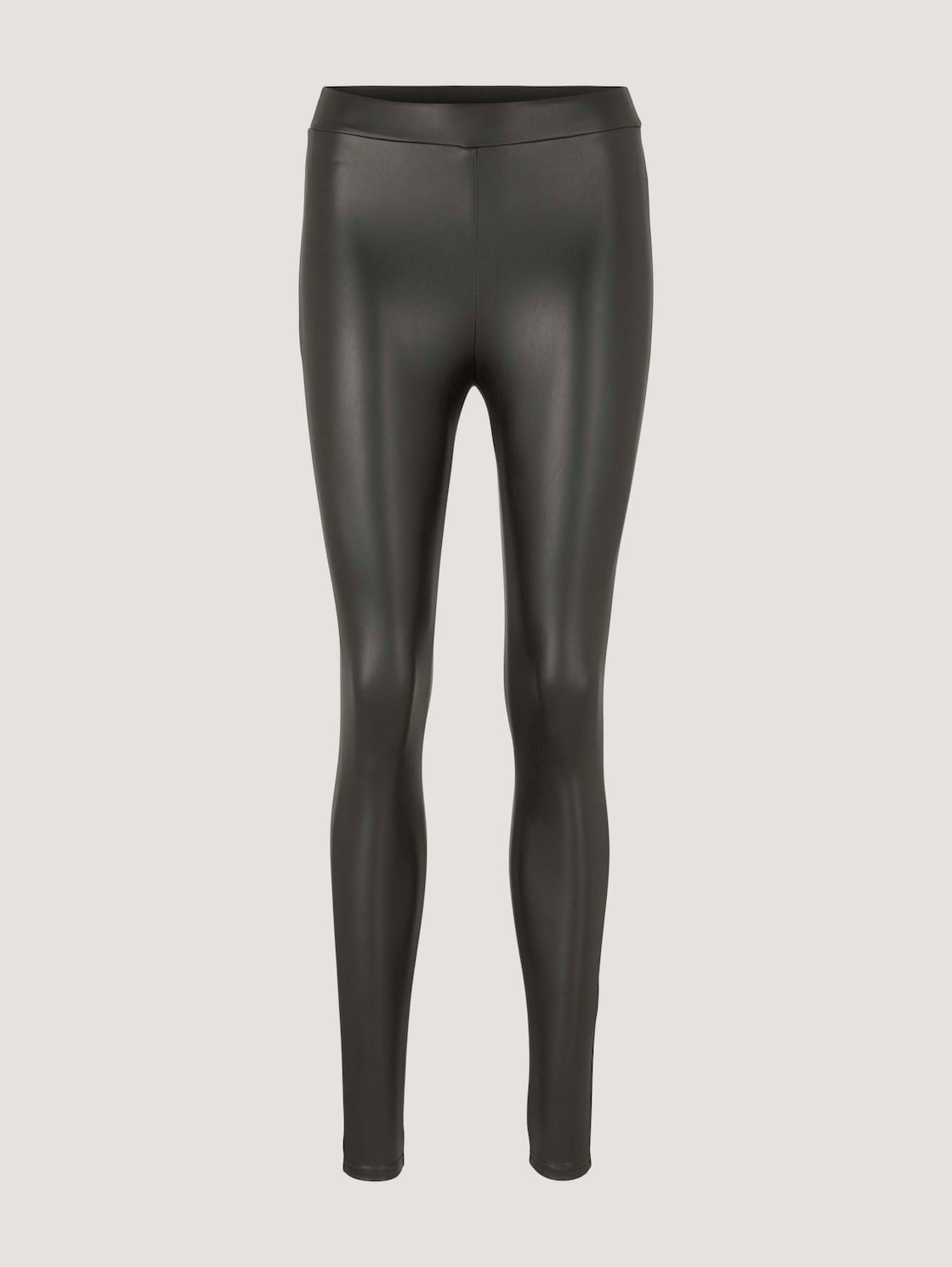 TOM TAILOR DENIM Damen Leggings in Lederoptik, schwarz, Gr. XL von Tom Tailor Denim